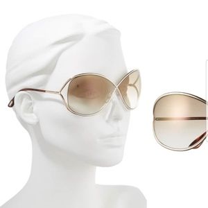 Tom Ford Miranda Oversize Metal Sunglasses
